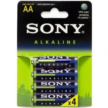 Sony Alkaline AA Batteries AM3E4X 4-Pack