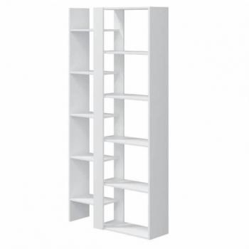 Estantería Salón Mykonos 11 Estantes Blanco Artik 162x78x25 cm