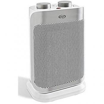 Termoventilador Eléctrico Cerámico Argoclima Boogie 1500W Oscilante con Termostato Blanco y Plata