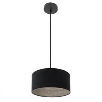 Lámpara Colgante Tania 1xe27 Negro/Madera Gris Regx30x30 Cm - Diseño Elegante