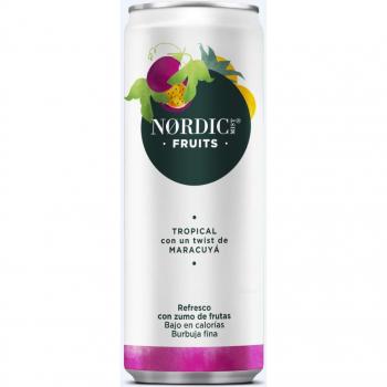 Nordic Mist Bebida Refrescante de Zumo de Frutas Fruits Tropical con un Twist de Maracuyá - 0.25 l