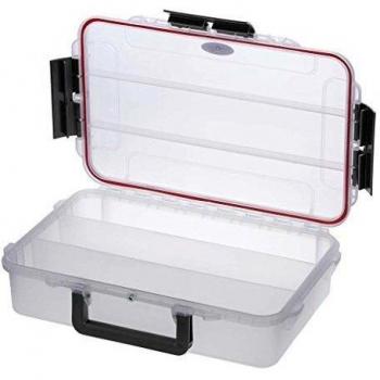 Max Grip Waterproof Storage Box 350x230x86mm Transparent with 3 Compartments