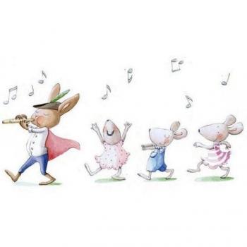 Sueños de Cigüeña - Vinilo Infantil Decorativo El Flautista