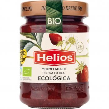 Helios Mermelada Extra Fresa Ecológica - 350 gr - , Pack de 6