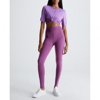 Calvin Klein Elegant Purple Contour Leggings - XS, Female, Purple, Size: XS, Polyester with Contrasting Details