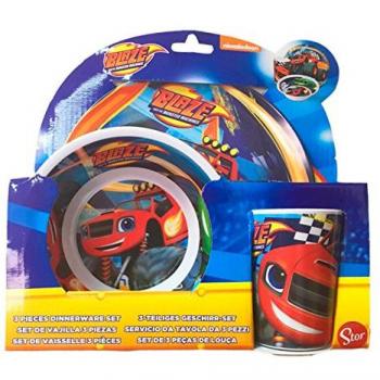 Blaze And The Monster Machine Set desayuno 3 piezas melamina sin orla