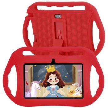 Tablet Infantil DAM Q8-WiFi, Rojo, 32 GB, 7 WSVGA, 2 GB RAM, Allwinner A100, ARM Cortex A53 Quad Core, Android