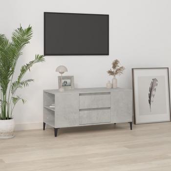 Mueble para TV de madera contrachapada gris hormigón 102x44,5x50 cm