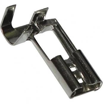AERZETIX: 100x Terminales electricos Planos Hembra Codo 6.3mm 0.8mm 1.5.2.5mm² C11328