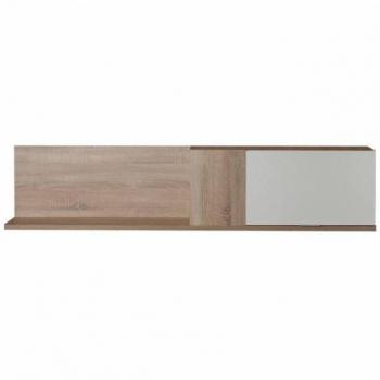Mueble de TV Salón Comedor Alma Color Blanco y Roble Aserrado 160x30x35 cm