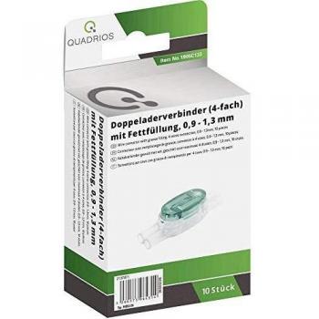 Conectores de doble núcleo Quadrios 1905C133, relleno de gel, azul, para cables de 0.9 a 1.3 mm², paquete de 10 unidades