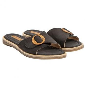 Sandalias Planas de Piel para Mujer El Naturalista N5690 Negro Casual 39 EU