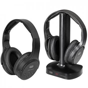 Auriculares inalámbricos Trevi FRS 1580 TW con base de carga y entrada óptica, set de 2 piezas
