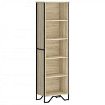 Estantería de madera de ingeniería roble Sonoma 50x31x169 cm, librería, estante, estantería de almacenaje, armario de almacenaje