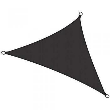 Toldo Parasol Triangular SolVision de 100% Poliéster con Recubrimiento Hidrófugo y Protección UV - Antracita, 600x420x420 cm