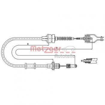 Cable de embrague Metzger 18.0072 para Nissan Micra