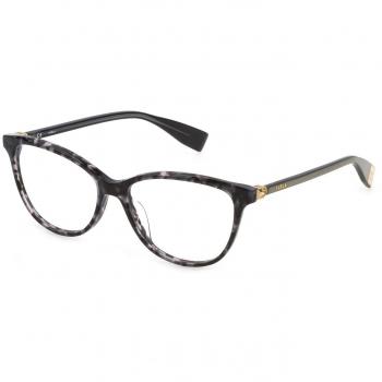 Police VPLF80 Men's Eyeglass Frame, Shiny Dark Bordeaux, 55mm