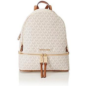 Michael Kors Rhea Zip Backpack, White, Female, Size: ONE SIZE