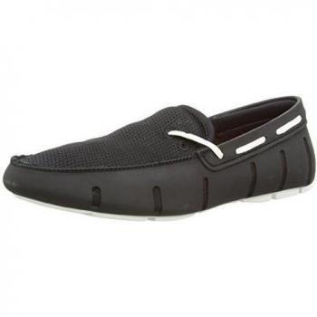 SwimsLace - Mocasines hombre, Black/White, 45