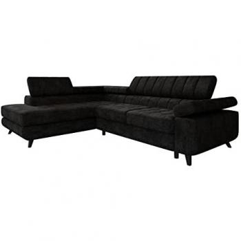 Sofá Rinconero Comfivo 207 Premium con Función de Descanso y Caja de Ropa de Cama, 264x203x73cm