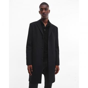 Calvin Klein Men's Dress Long Coat Recycled Black