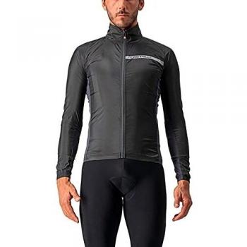 castelli Squadra Stretch Jacket Chaqueta, Hombre, Light Black/Dark Gray, S