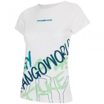 Camiseta de entrenamiento manga corta para mujer Trangoworld Laurel blanca (L)