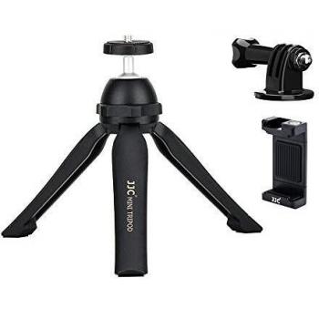 Trípode Mini JJC TP-MT1K con Cabezal Esférico y Adaptadores para Cámara, Smartphone y GoPro