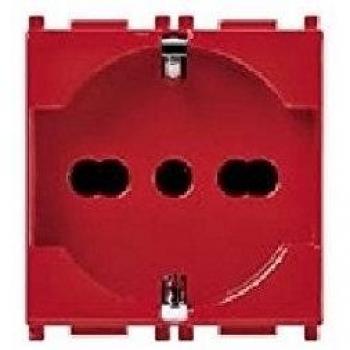 Toma de corriente universal 2P+T 16A roja Vimar Plana 14210.R