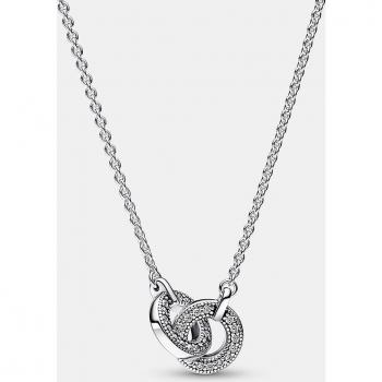 Collar Pandora Signature Pavé Entrelazado 392736C01-45 de Plata con Circonitas