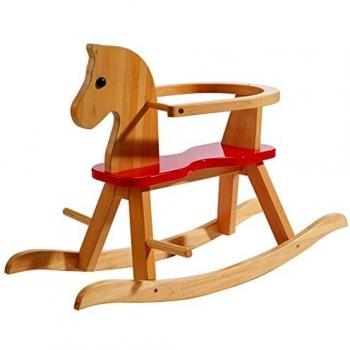 ROBA Baumann 6918  - Caballo balancín de madera natural [Importado de Alemania]