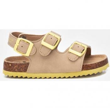 Sandalias Xti Kids beige con planta de piel y cierre con hebilla - Modelo 150844