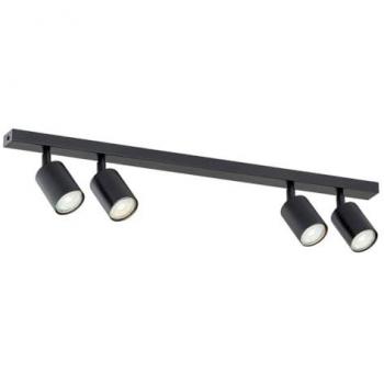 Lámpara de Techo Flash Epikasa, Acero Negro con Recubrimiento de Polvo, 70x14x4 cm