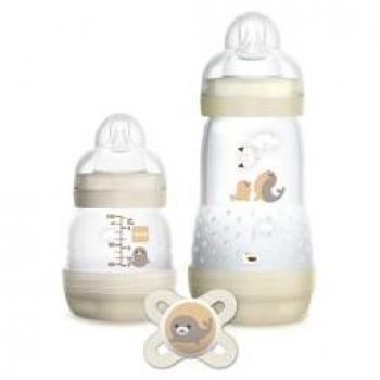 MAM Set de Recién Nacido - Incluye: 1 Biberón Anticólico de 130ml, 1 Biberón Anticólico de 260ml, 1 Chupete Original Start (a partir