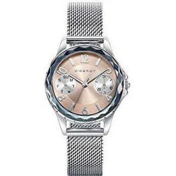 Viceroy Reloj Analógico para Niñas de Cuarzo con Correa en Acero Inoxidable 401018-95