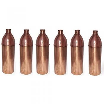 asiacraft pequeña tapa Cobre Puro Jarra Botella de agua 800 ml/28 oz, juego de 6
