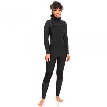 Roxy 5/4/3 Swell Series Hooded Chest Zip GBS Wetsuit for Women - Neopreno Negro