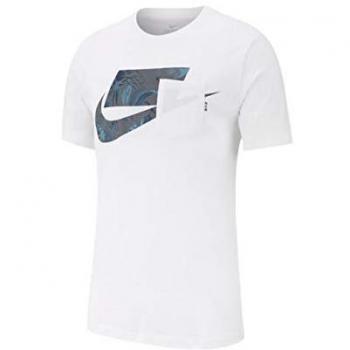 Nike M tee NSW 3 T-Shirt, Hombre, White/Dark Grey, L