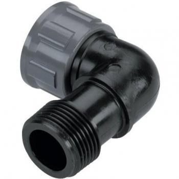 Gardena 2752-20 2752-20-Pieza en L conexión de la válvula ocupando Poco Espacio. Unión Sencilla Mediante Tuerca Loca. A Granel, Estándar
