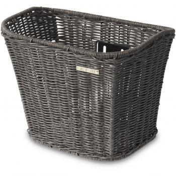 Basil Berlin - Cesta para rueda delantera con aspecto de mimbre Gris gris