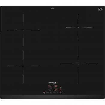 Placa de Inducción Siemens EH631BEB6E, 60 cm, 4 Zonas, 7400W, Negra, iQ100 con PowerBoost y TouchControl