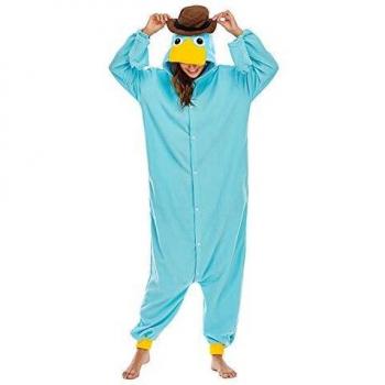 BGOKTA Disfraces de Cosplay para Adultos Pijamas de Animales One Piece Azul, M