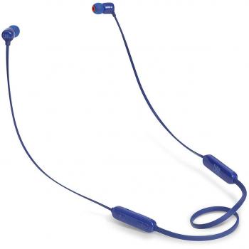 JBL T110BT - Auriculares inalámbricos con sonido Pure Bass, Bluetooth, mando a distancia y micrófono, batería de hasta 6 horas, 2h de recarga, azul