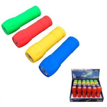 eDM Rubber Linterna Mini Goma 9 LED Colores Surtidos
