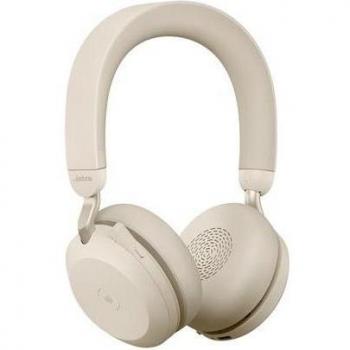 Jabra Evolve2 75 MS Teams Wireless Headset with Link380c USB-C Dongle - Beige