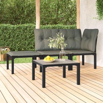 vidaXL Grey Garden Coffee Table 55x55x31 cm DPC and Steel