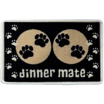 Pet Rebellion - Alfombrilla de Mascotas Dinner Mate de 40 x 60 cm, Color Negro