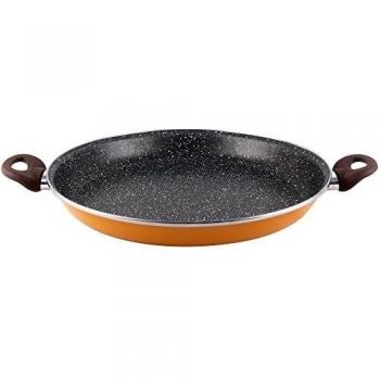 Bergner Hard Paellera, Acero de Carbono, 34 cm, Naranja
