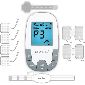 Prorelax Super Duo Plus - Dispositivo de Electroestimulación TENS/EMS con Doble Terapia