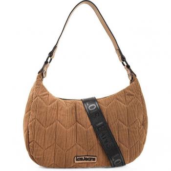 Lois Bolso de Hombro para Mujer con Bandolera Adicional, Modelo 316656, Color Taupe, Mediano, Tipo Shopper/Tote, Material Poliéster/Polipiel